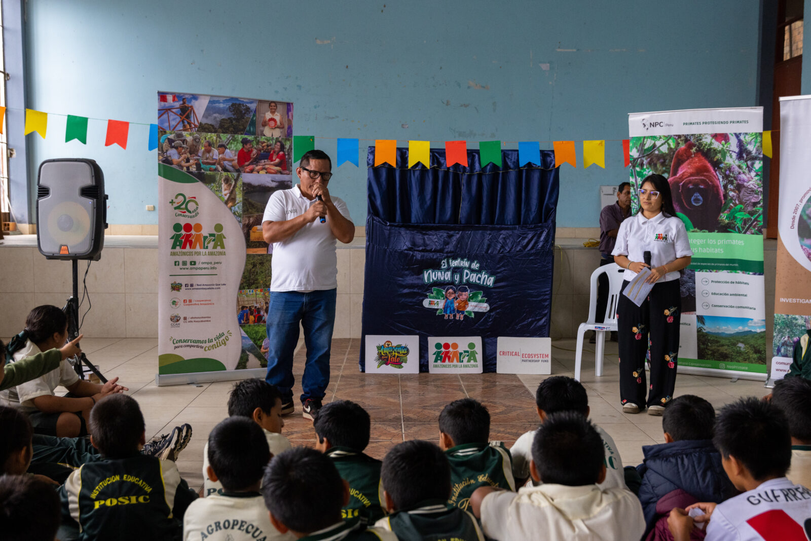 El teatrín de Nuna y Pacha ©Amazónicos por la Amazonía / Juan Llacsa - Estrategia educativa en el KBA Moyobamba