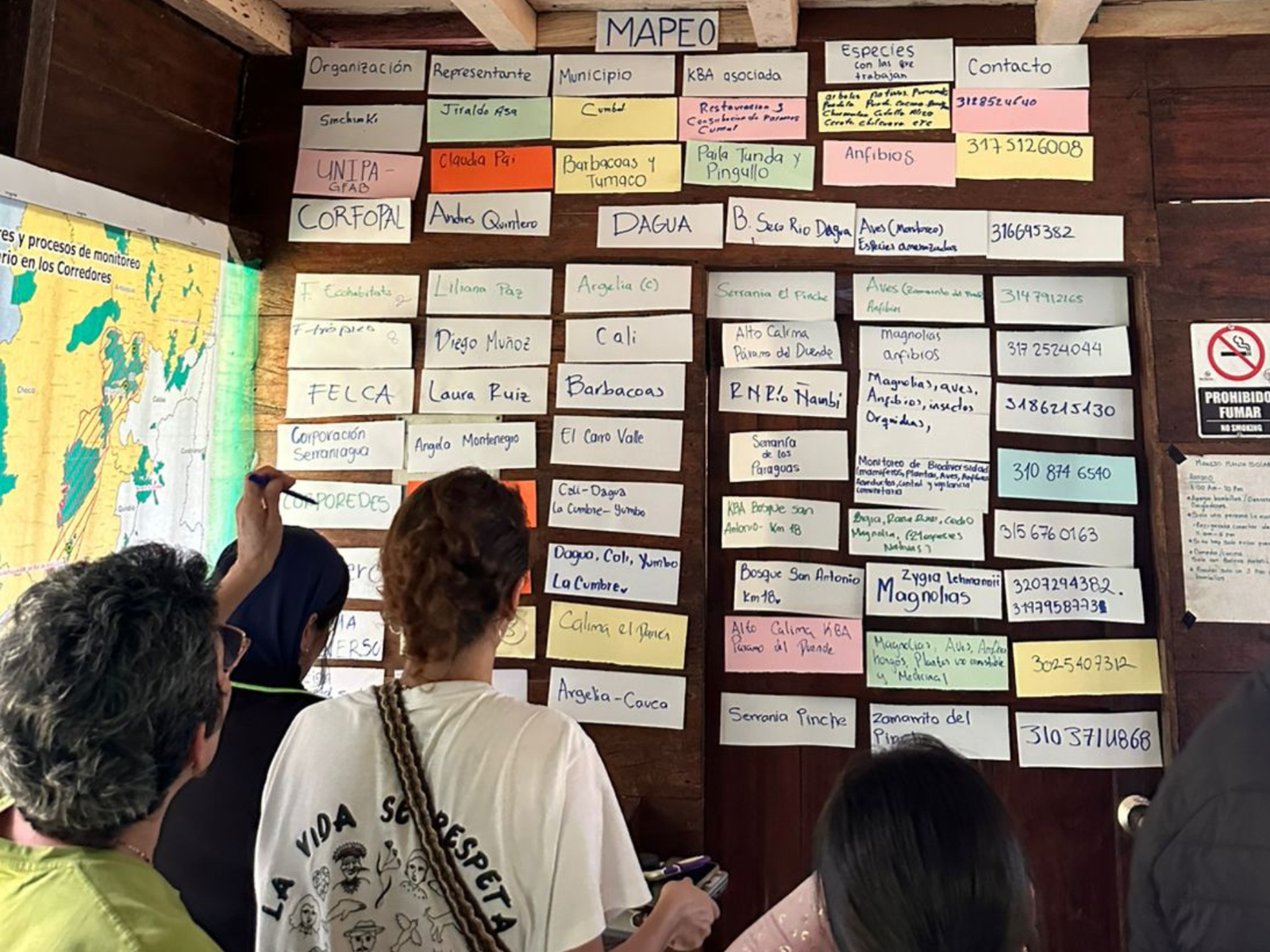© Luz Ángela Zúñiga / Taller de mapeo social para identificar actores y construir el plan de trabajo de la Red de monitoreo comunitario de los corredores